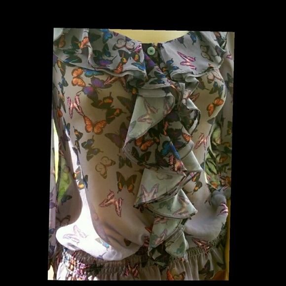 ▪️TED BAKER▪️Butterfly ‘BATSEA' Ruffle Top - Picture 5 of 7